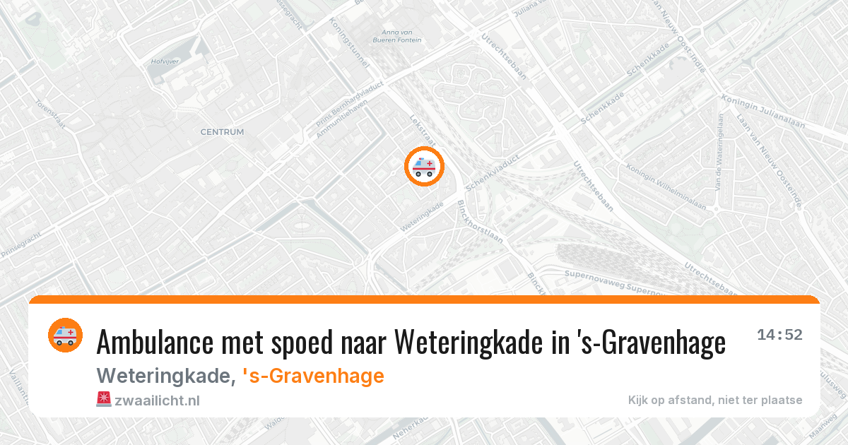 Ambulance met spoed naar Weteringkade in 's-Gravenhage — 31 mei 2026
