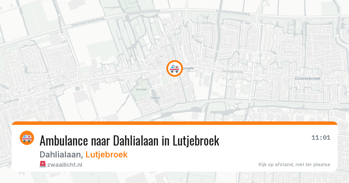 Ambulance naar Dahlialaan in Lutjebroek — 12 apr 2026