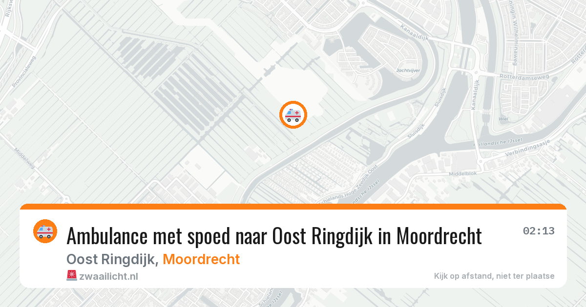 Ambulance met spoed naar Oost Ringdijk in Moordrecht — 21 jun 2026