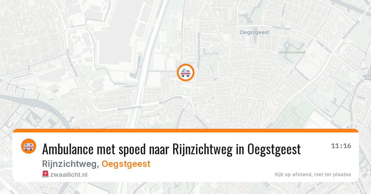 Ambulance met spoed naar Rijnzichtweg in Oegstgeest — 24 jul 2026