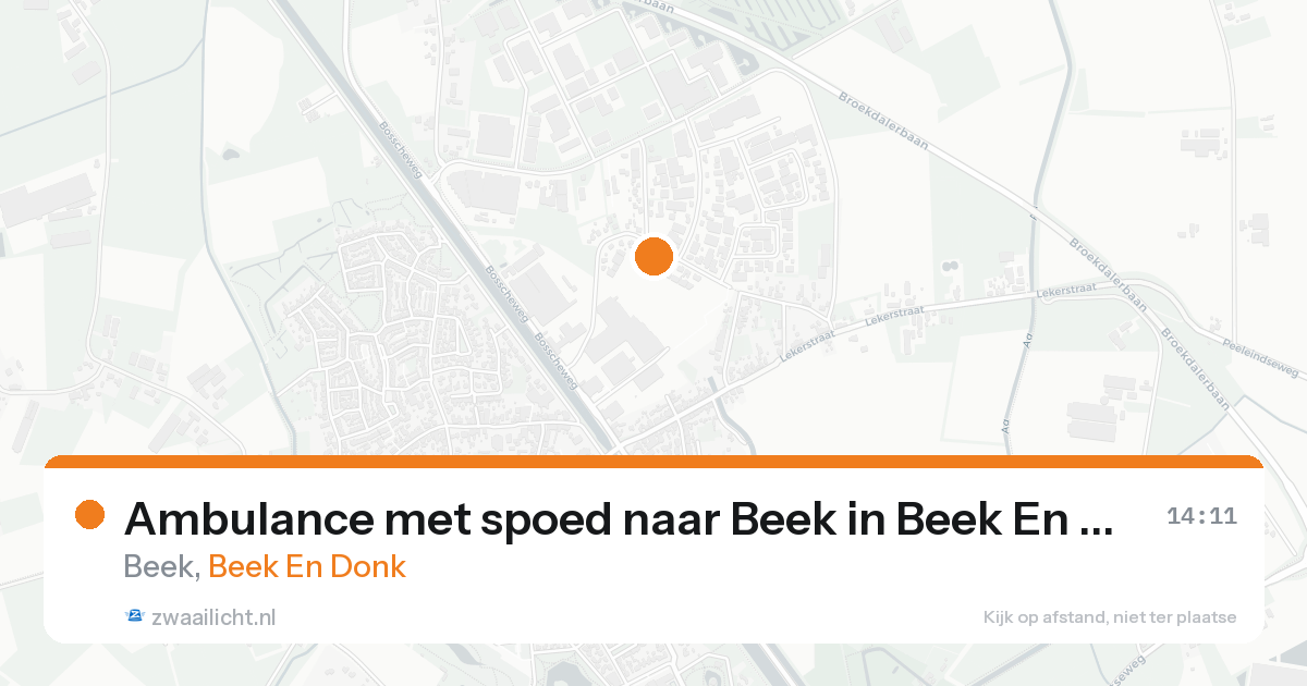 Ambulance met spoed naar Beek in Beek En Donk — 19 aug 2026