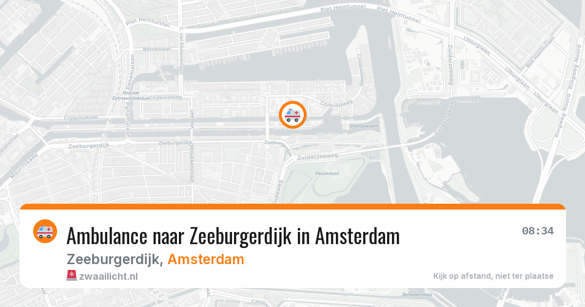 Ambulance naar Zeeburgerdijk in Amsterdam — 18 apr 2026