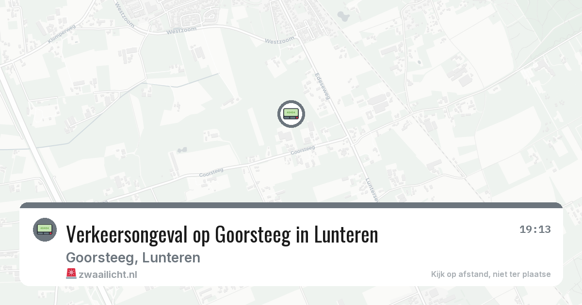 Verkeersongeval op Goorsteeg in Lunteren — 12 aug 2026
