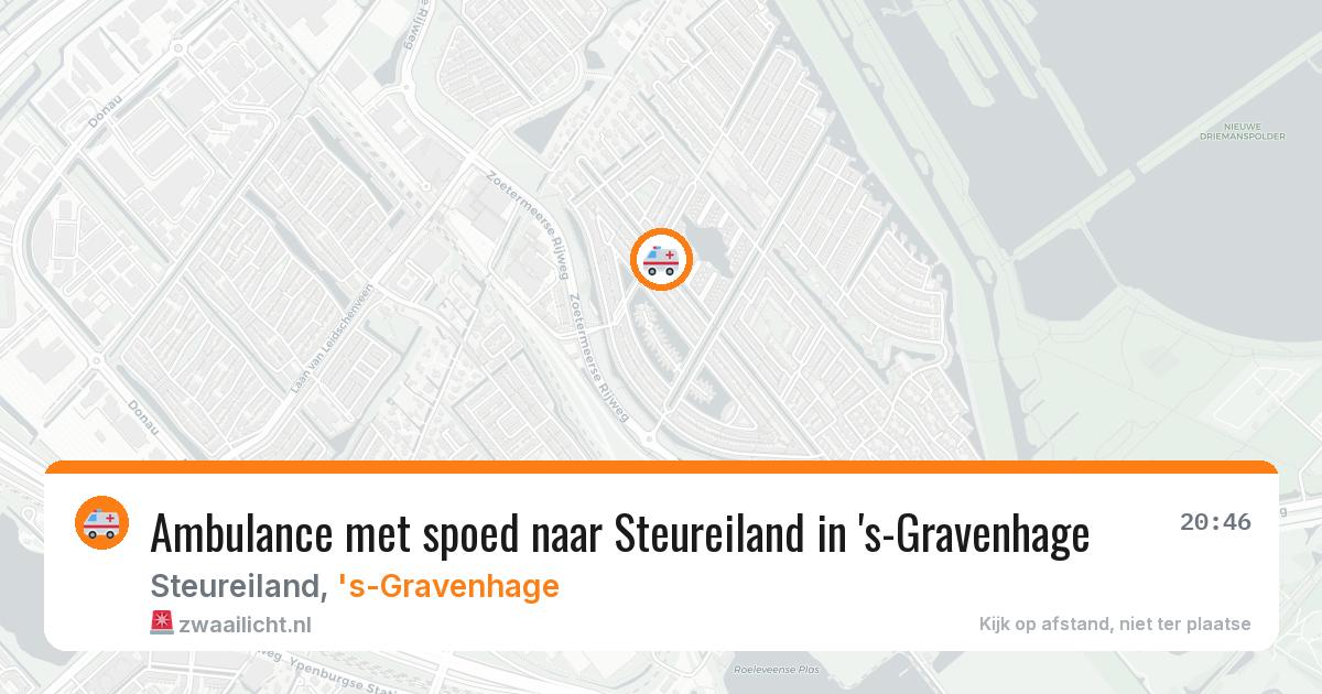 Ambulance met spoed naar Steureiland in 's-Gravenhage — 19 jul 2026
