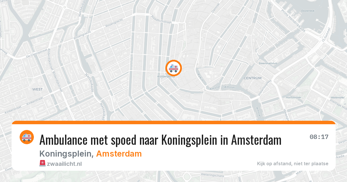 Ambulance met spoed naar Koningsplein in Amsterdam — 11 mei 2026