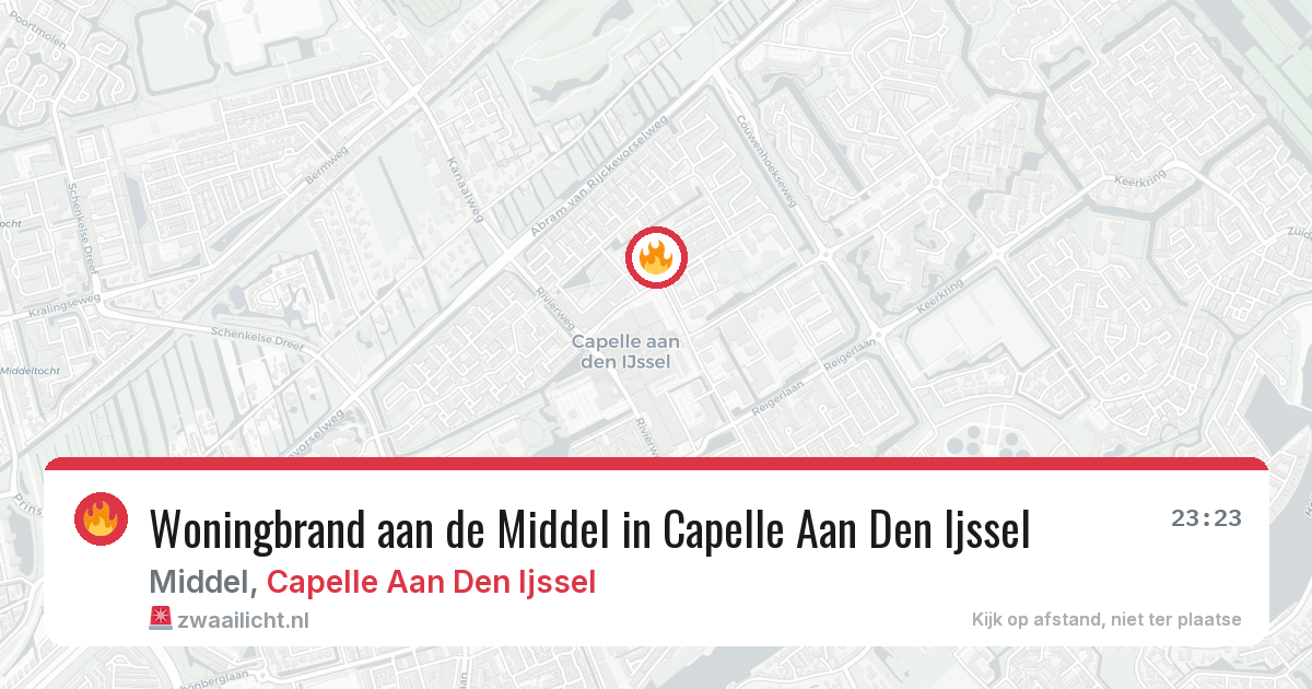 Woningbrand aan de Middel in Capelle Aan Den Ijssel — 3 mrt 2026