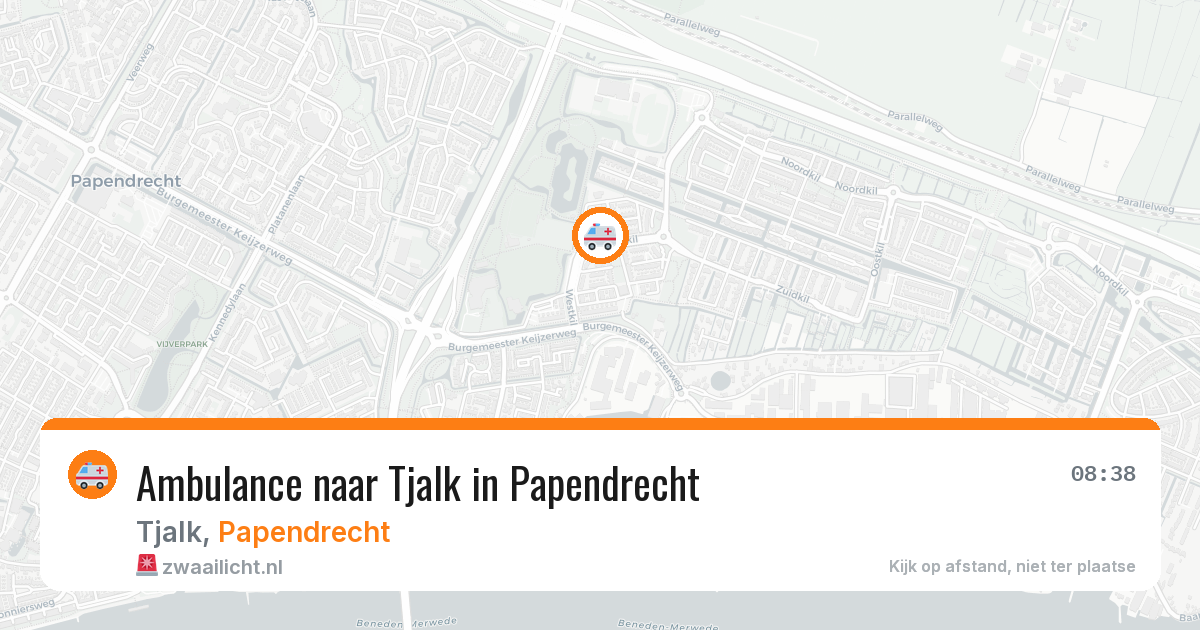 Ambulance naar Tjalk in Papendrecht — 4 jul 2026