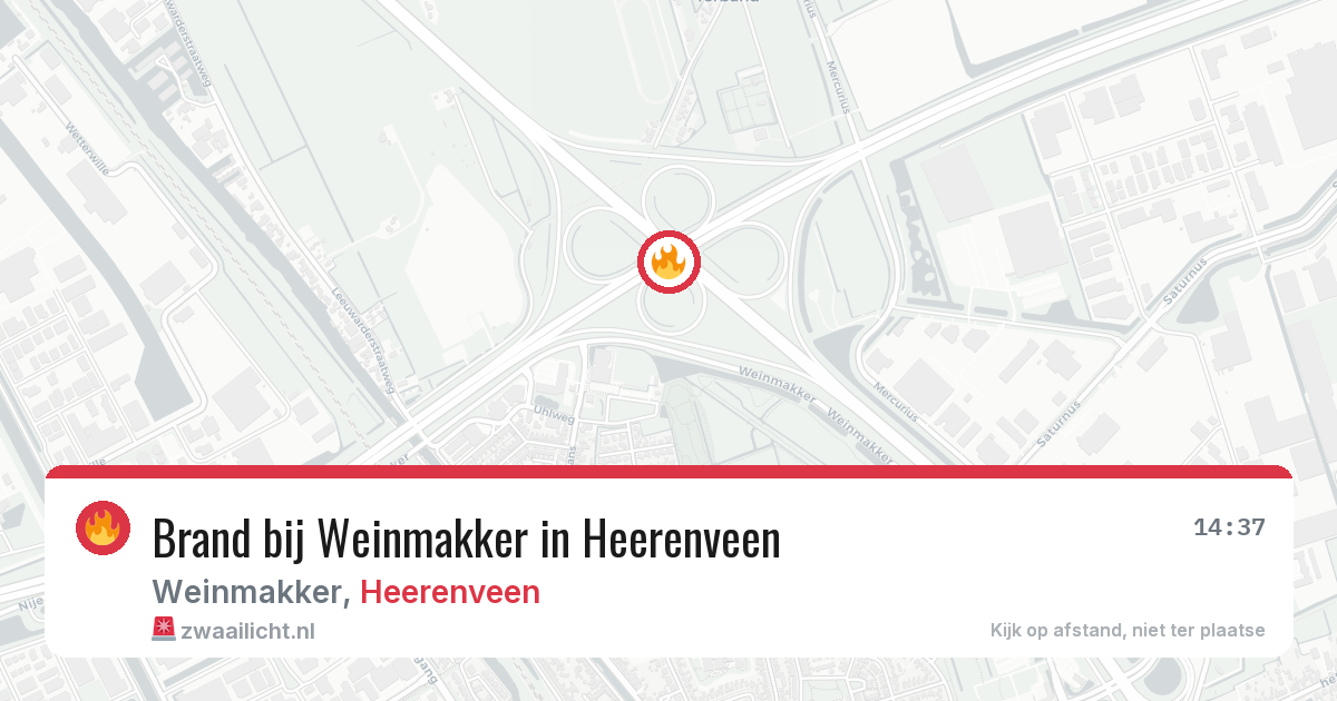 Brand bij Weinmakker in Heerenveen — 13 aug 2026