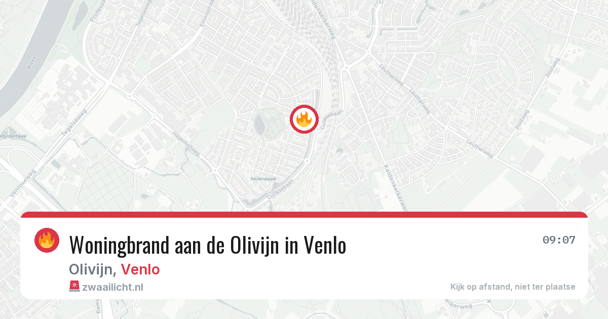 Woningbrand aan de Olivijn in Venlo — 12 mei 2026