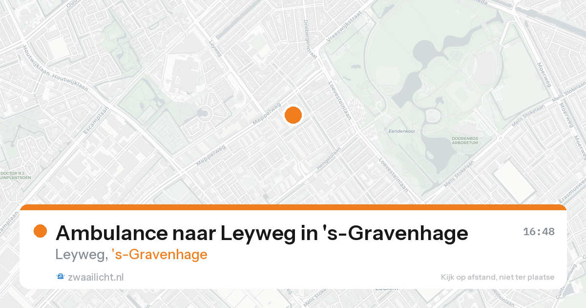 Ambulance naar Leyweg in 's-Gravenhage — 18 aug 2026