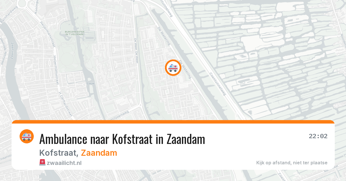 Ambulance naar Kofstraat in Zaandam — 11 mei 2026
