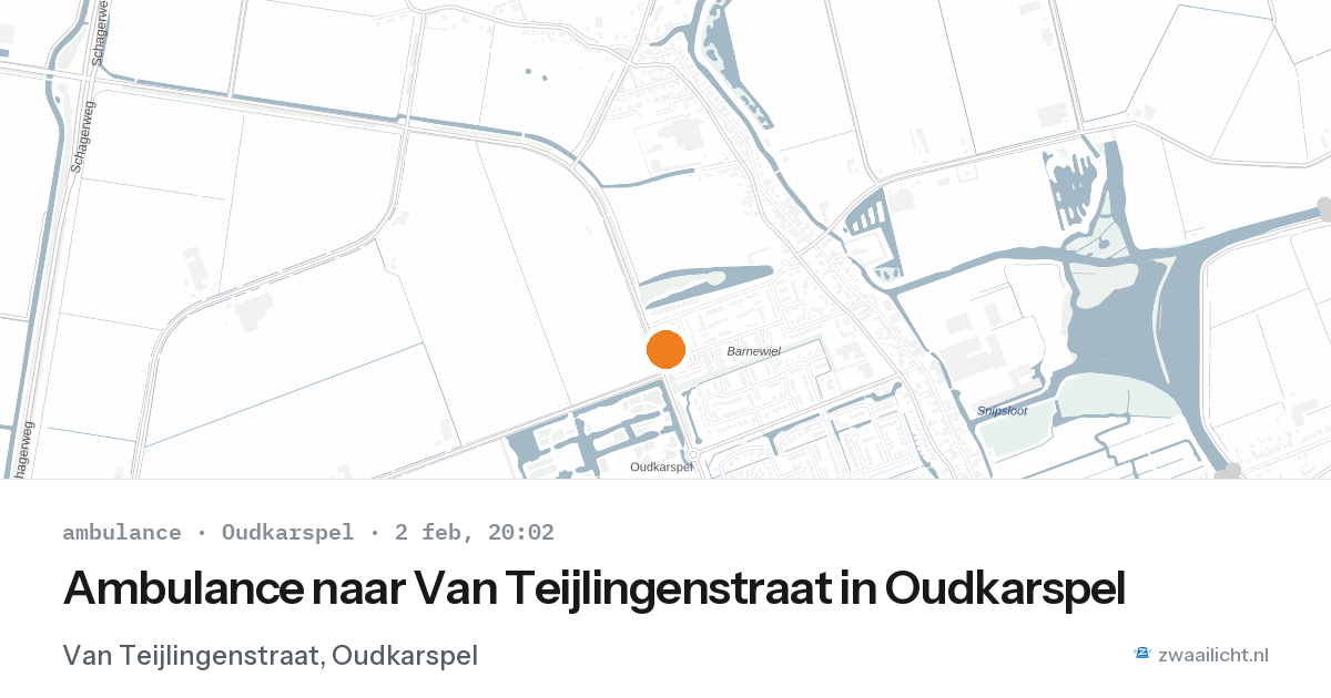 Ambulance naar Van Teijlingenstraat in Oudkarspel — 2 feb 2026