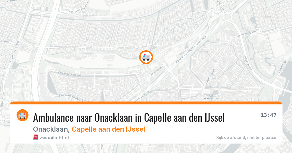 Ambulance naar Onacklaan in Capelle aan den IJssel — 20 mei 2026