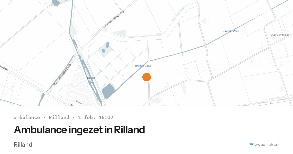 Ambulance ingezet in Rilland — 1 feb 2026