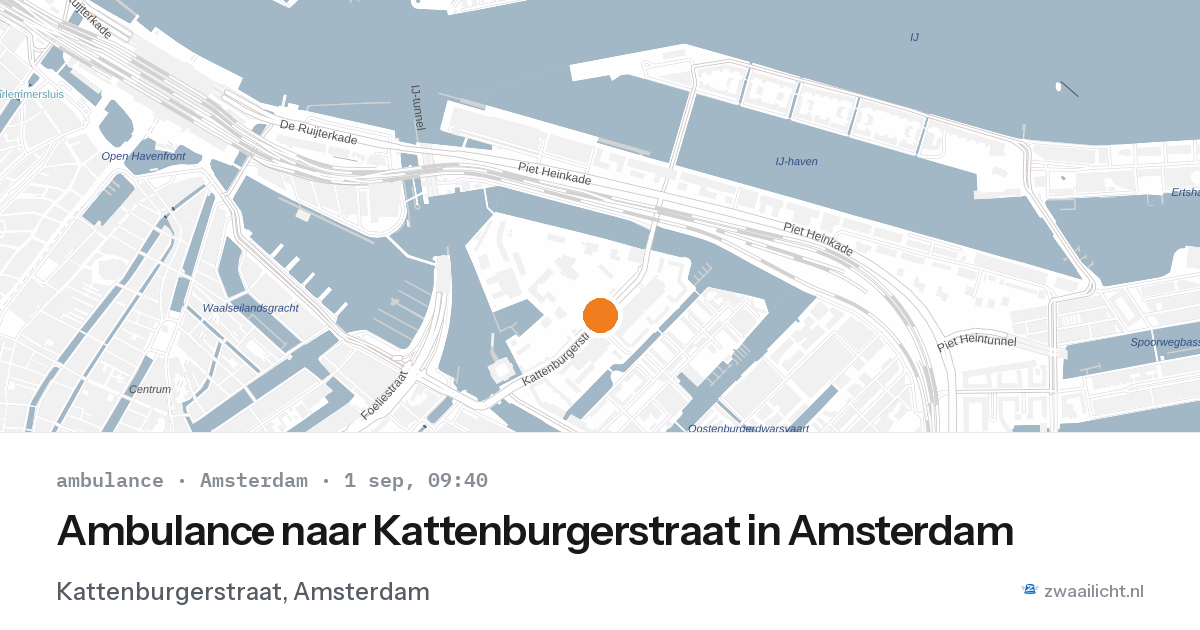 Ambulance naar Kattenburgerstraat in Amsterdam — 1 sep 2026