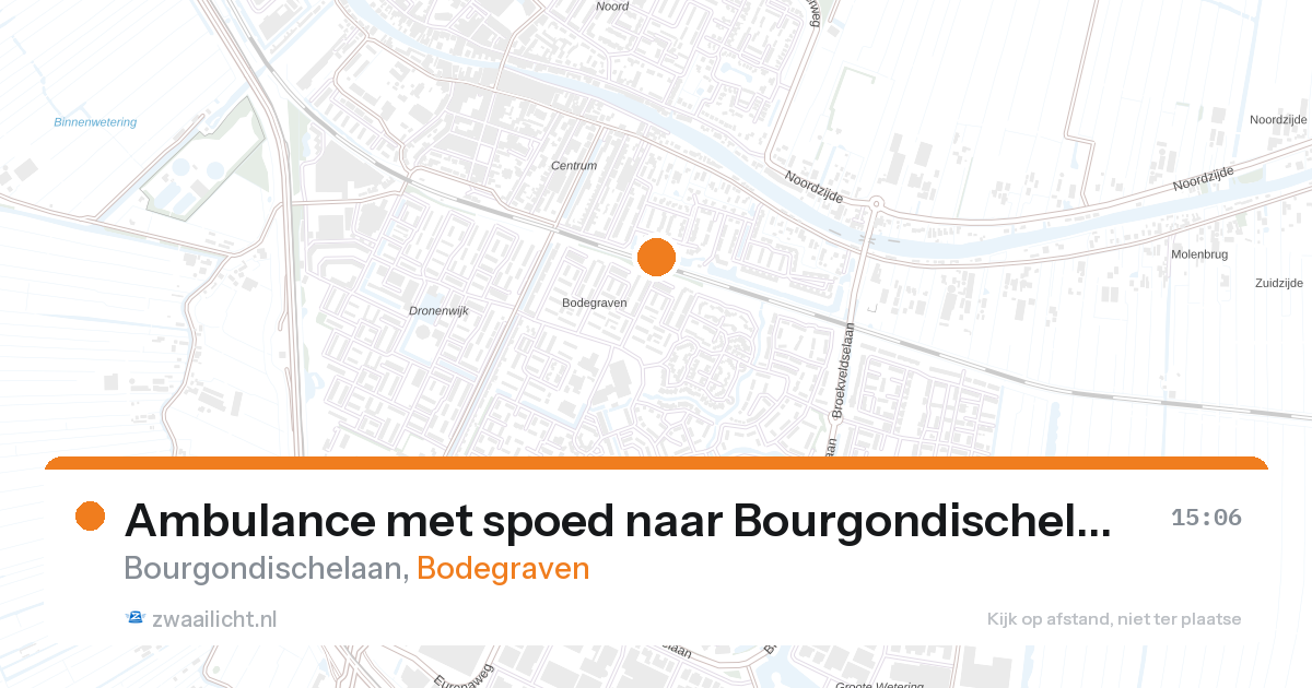Ambulance met spoed naar Bourgondischelaan in Bodegraven — 5 apr 2026