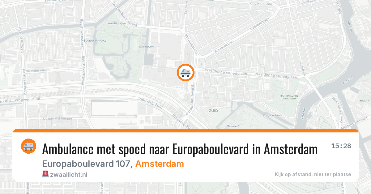 Ambulance met spoed naar Europaboulevard in Amsterdam — 27 jun 2026