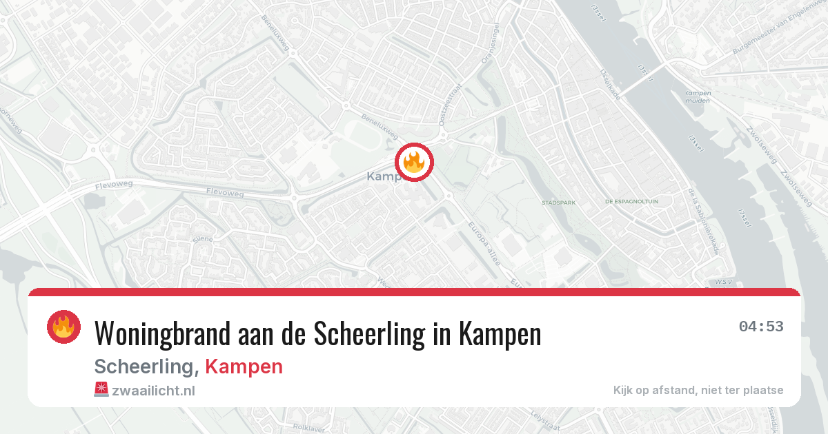 Woningbrand aan de Scheerling in Kampen — 31 jul 2026