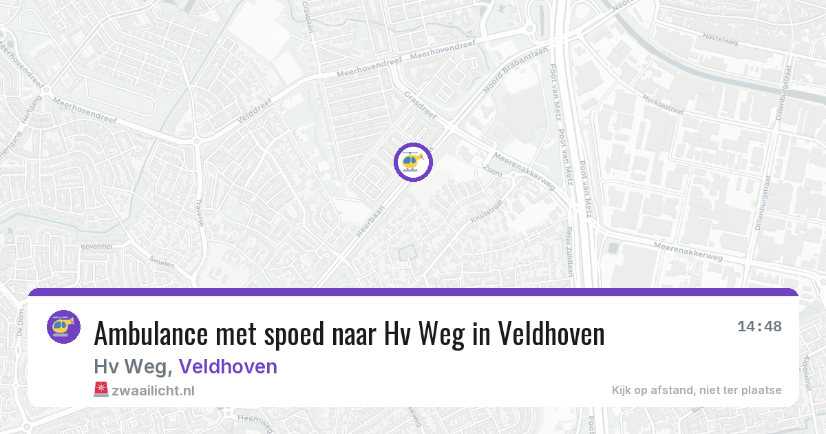 Ambulance met spoed naar Hv Weg in Veldhoven — 25 jun 2026