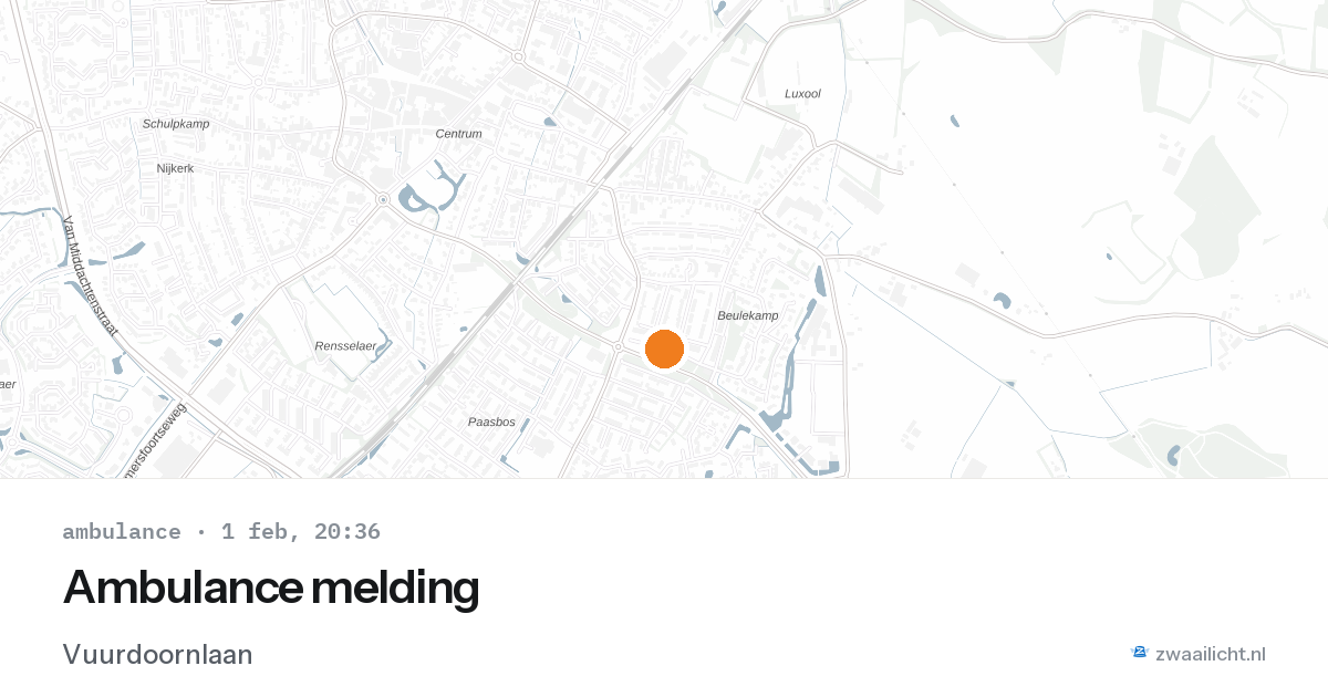 Ambulance melding — 1 feb 2026