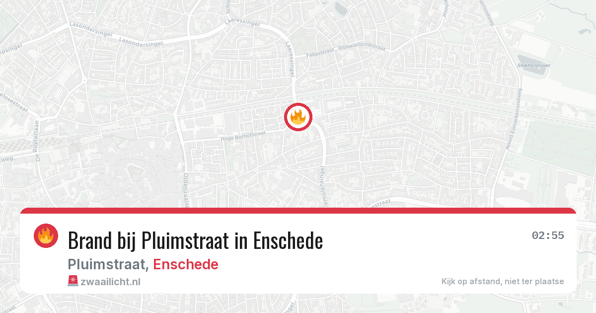 Brand bij Pluimstraat in Enschede — 21 mrt 2026