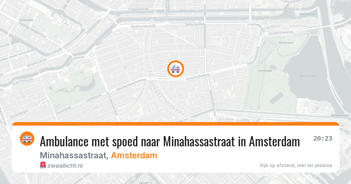Ambulance met spoed naar Minahassastraat in Amsterdam — 26 mei 2026