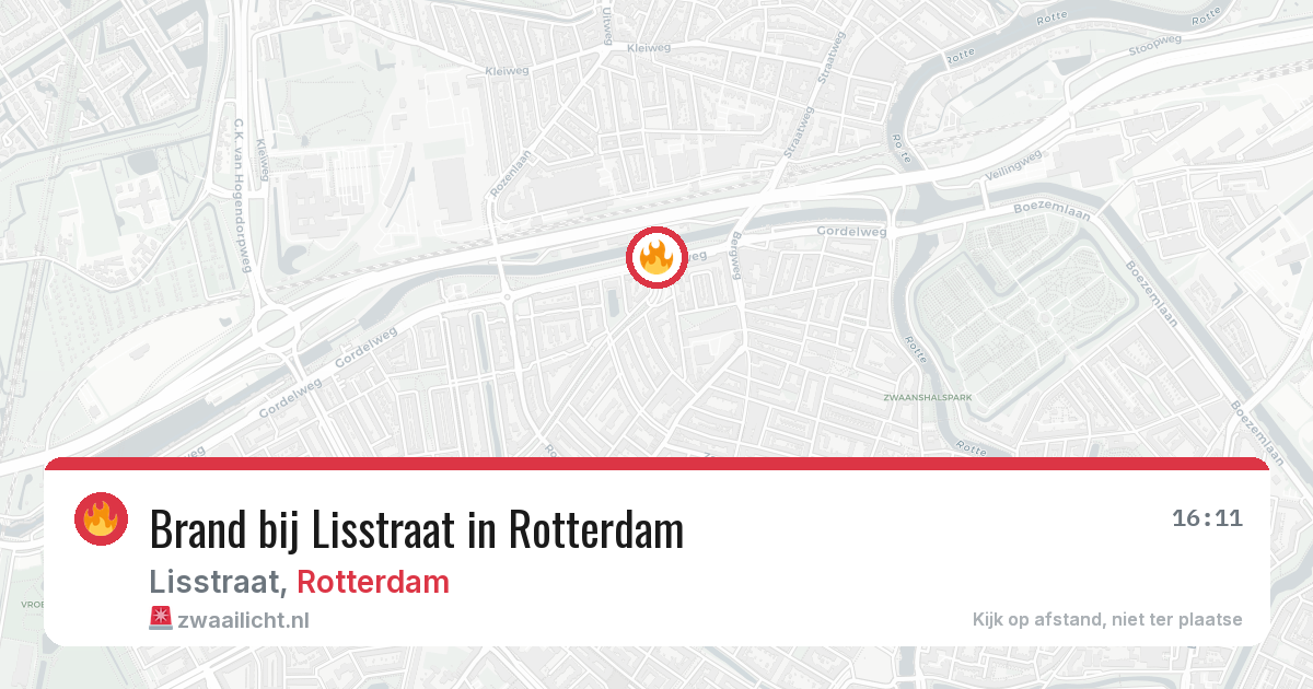 Brand bij Lisstraat in Rotterdam — 28 jul 2026