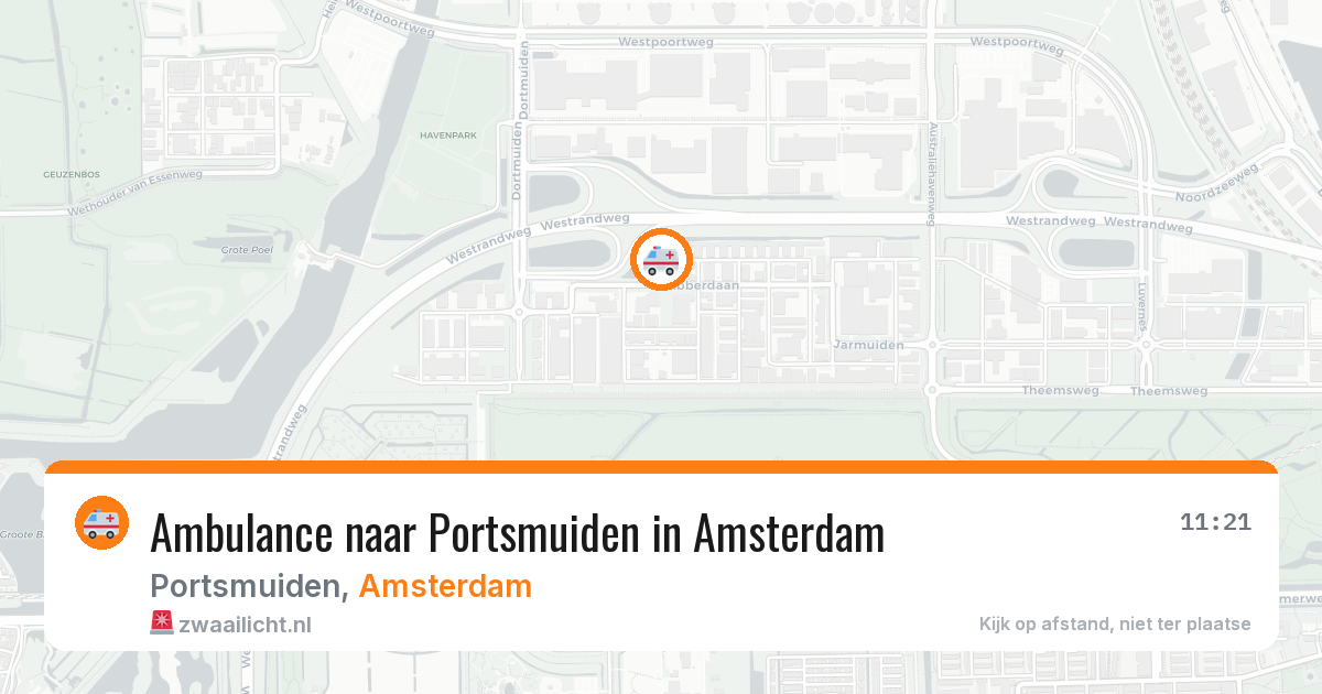 Ambulance naar Portsmuiden in Amsterdam — 22 jun 2026