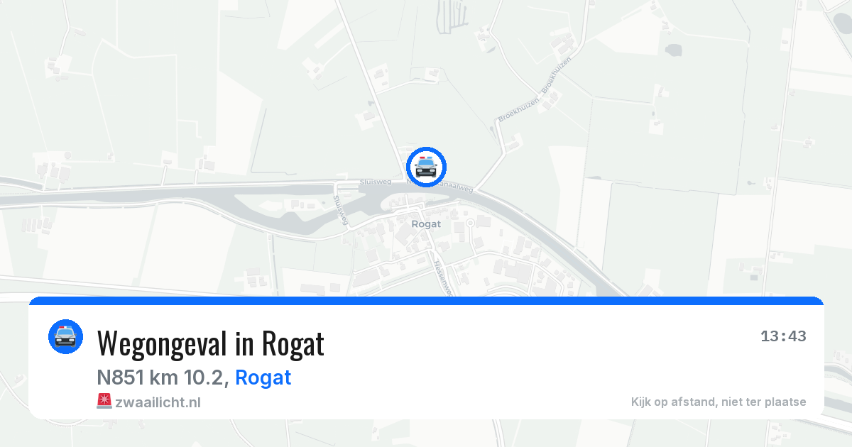 Wegongeval in Rogat — 3 jul 2026