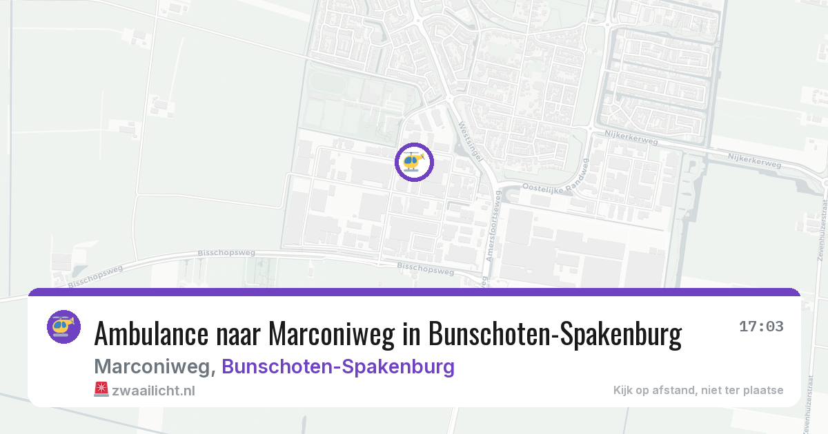 Ambulance naar Marconiweg in Bunschoten-Spakenburg — 26 feb 2026