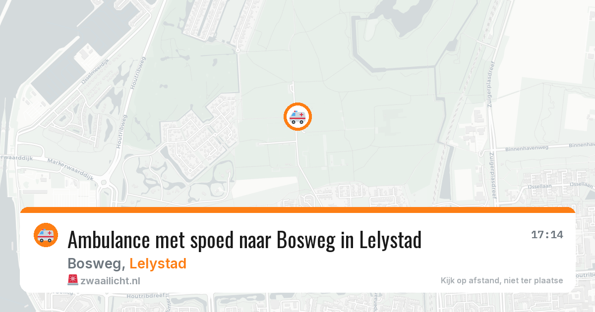 Ambulance met spoed naar Bosweg in Lelystad — 7 mei 2026