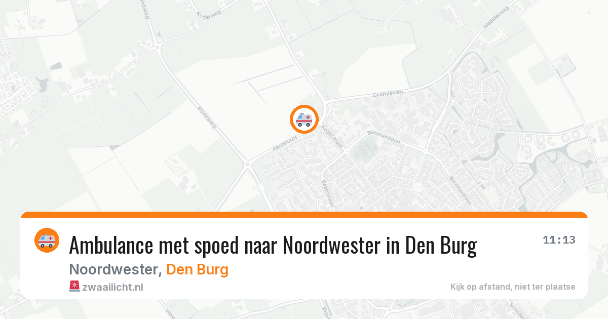 Ambulance met spoed naar Noordwester in Den Burg — 28 apr 2026