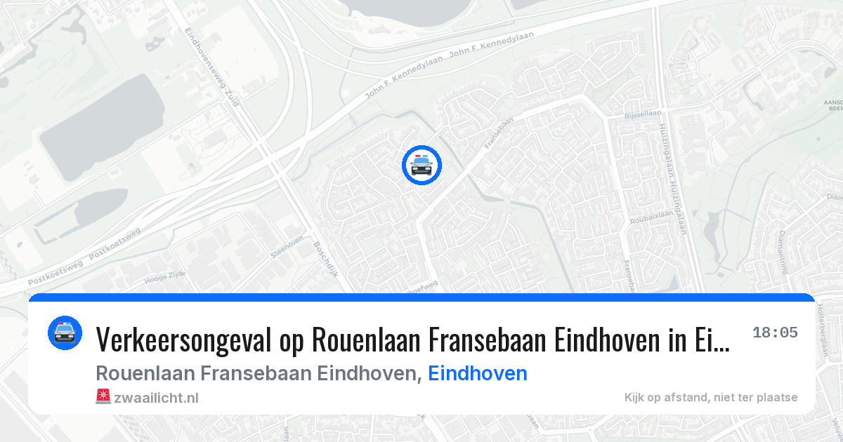 Verkeersongeval op Rouenlaan Fransebaan Eindhoven in Eindhoven — 3 jun 2026