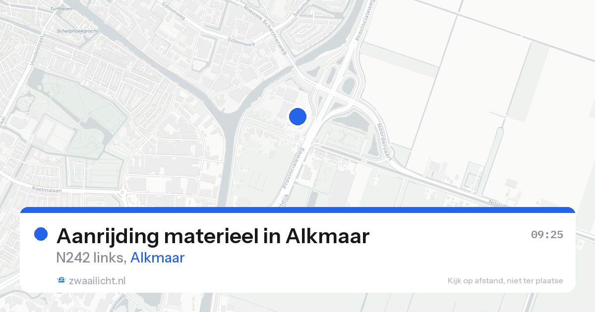 Aanrijding materieel in Alkmaar — 21 aug 2026
