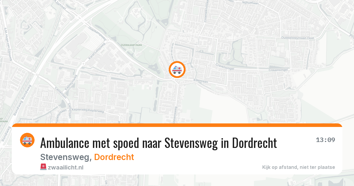 Ambulance met spoed naar Stevensweg in Dordrecht — 7 jul 2026