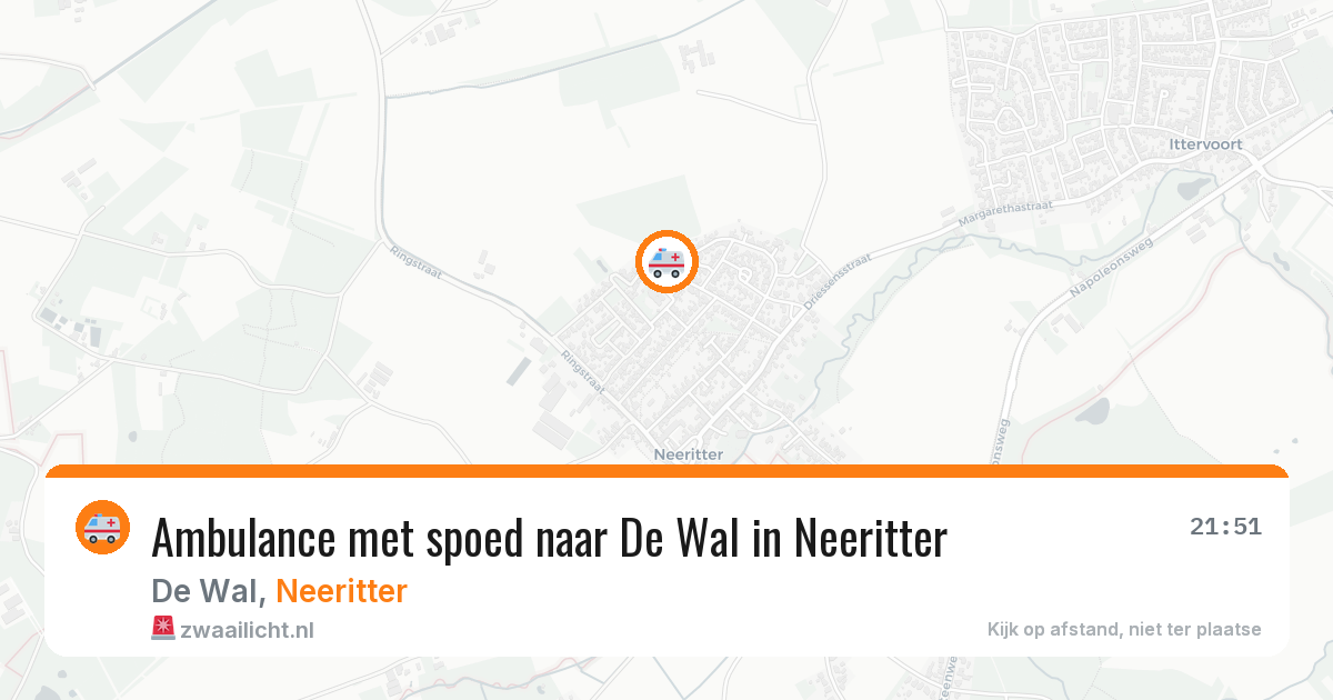 Ambulance met spoed naar De Wal in Neeritter — 5 aug 2026