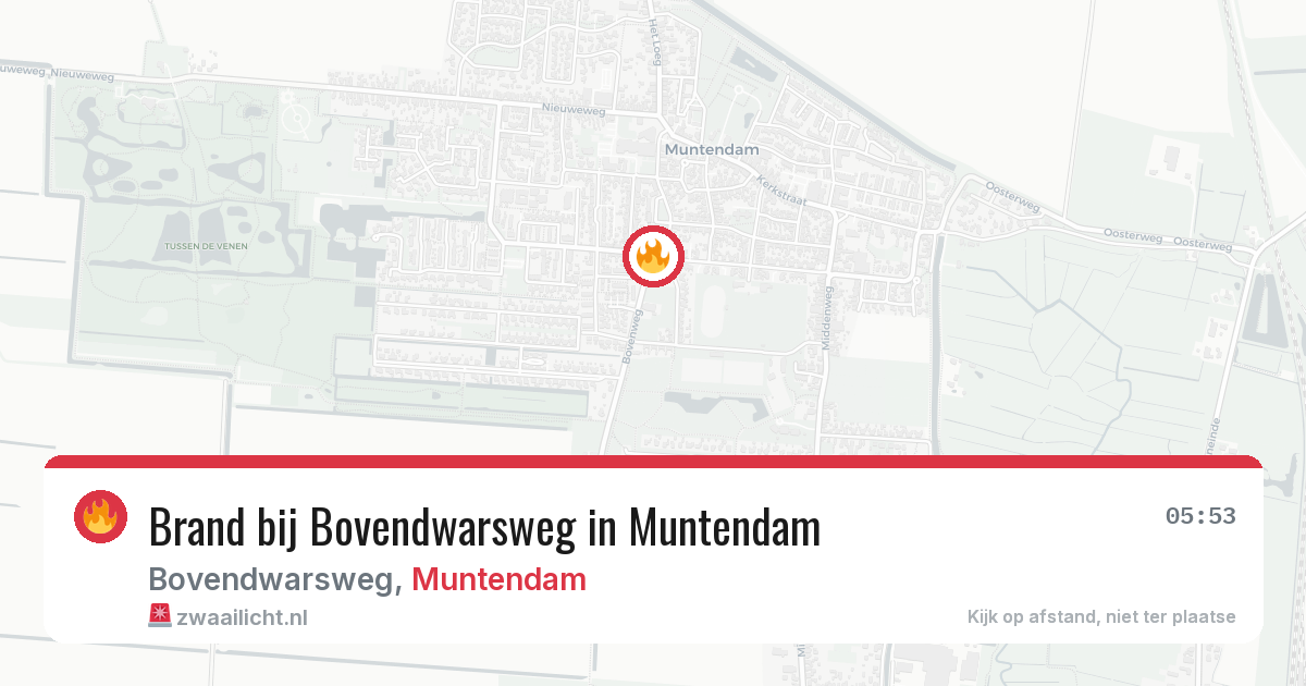 Brand bij Bovendwarsweg in Muntendam — 20 jun 2026