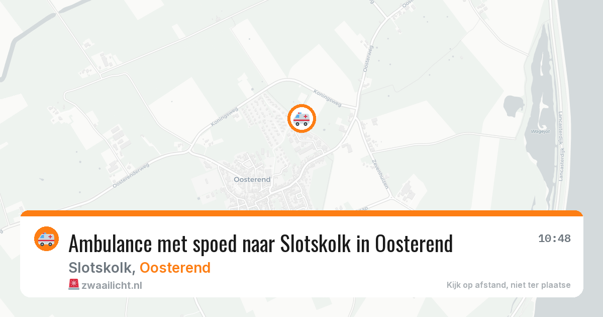 Ambulance met spoed naar Slotskolk in Oosterend — 26 apr 2026