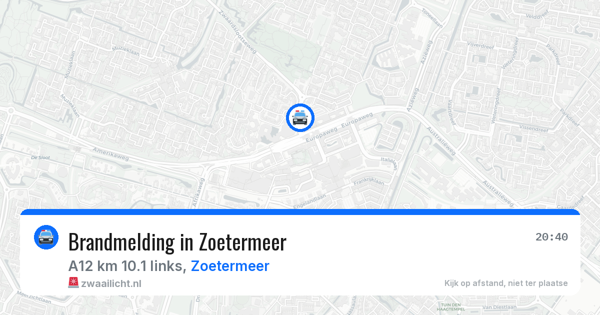Brandmelding in Zoetermeer — 23 jun 2026