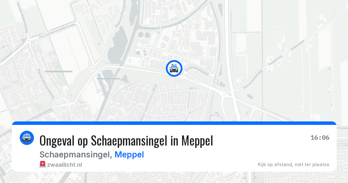 Ongeval op Schaepmansingel in Meppel — 2 aug 2026