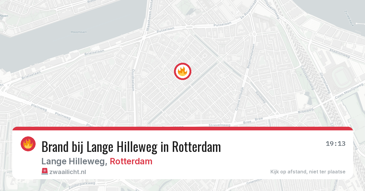 Brand bij Lange Hilleweg in Rotterdam — 12 aug 2026