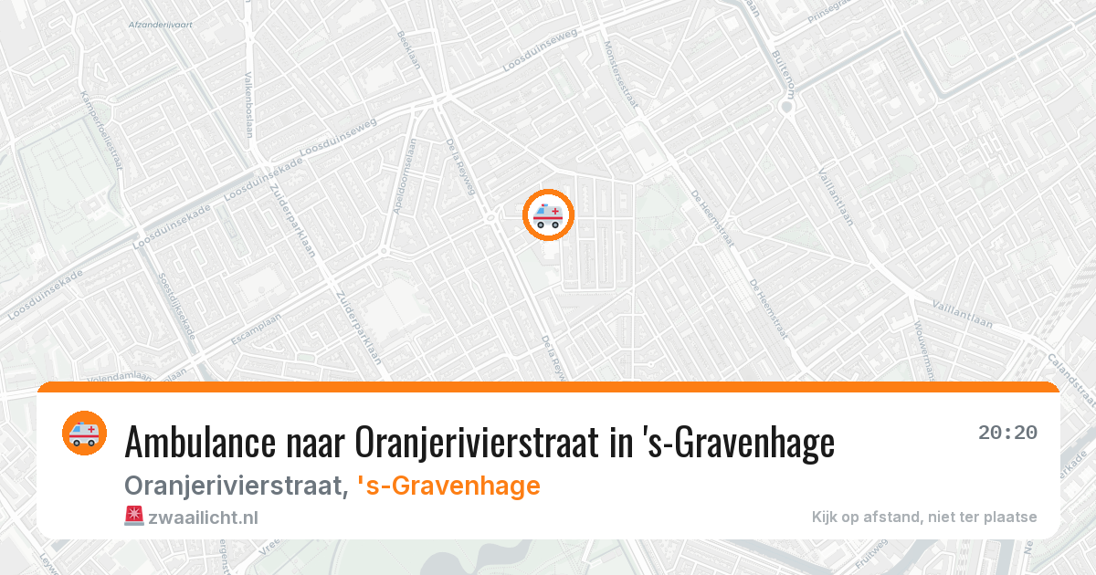 Ambulance naar Oranjerivierstraat in 's-Gravenhage — 28 feb 2026
