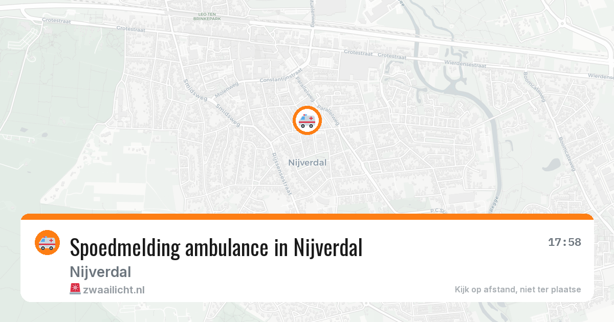 Spoedmelding ambulance in Nijverdal — 30 mrt 2026