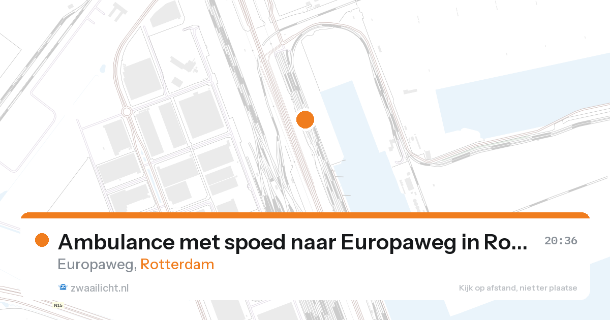 Ambulance met spoed naar Europaweg in Rotterdam — 26 aug 2026
