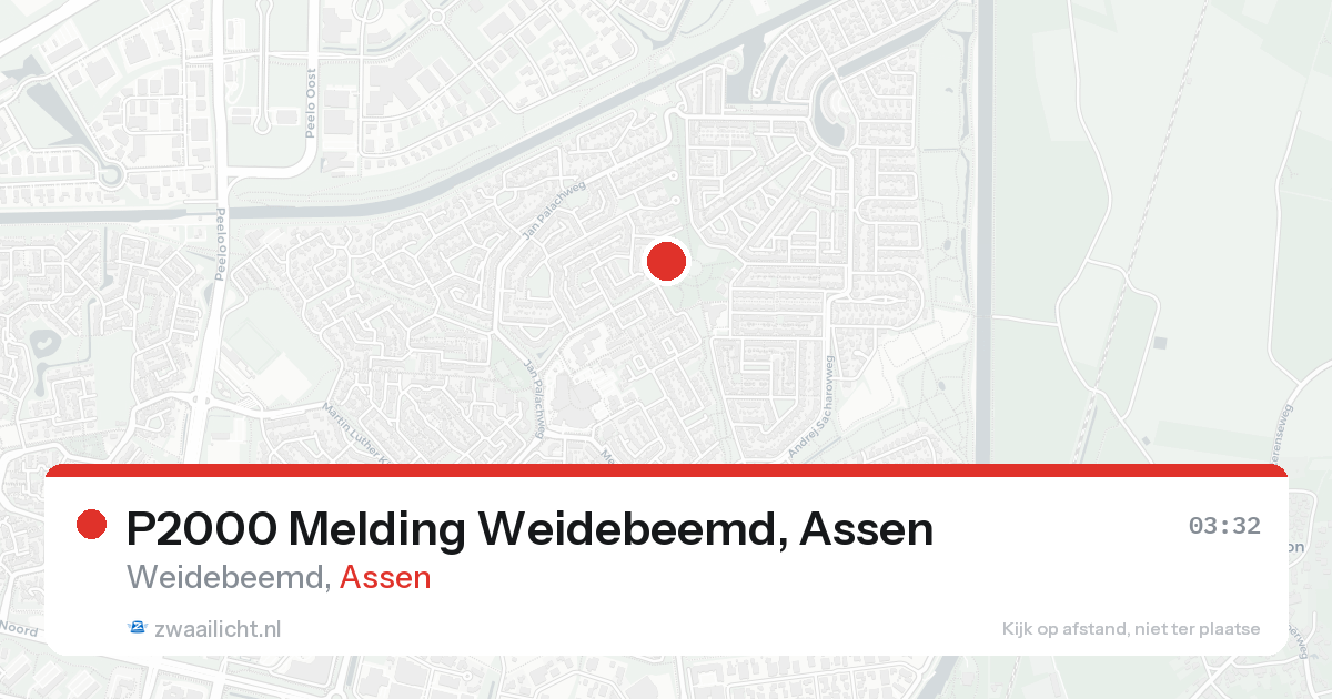 P2000 Melding Weidebeemd, Assen — 16 aug 2026