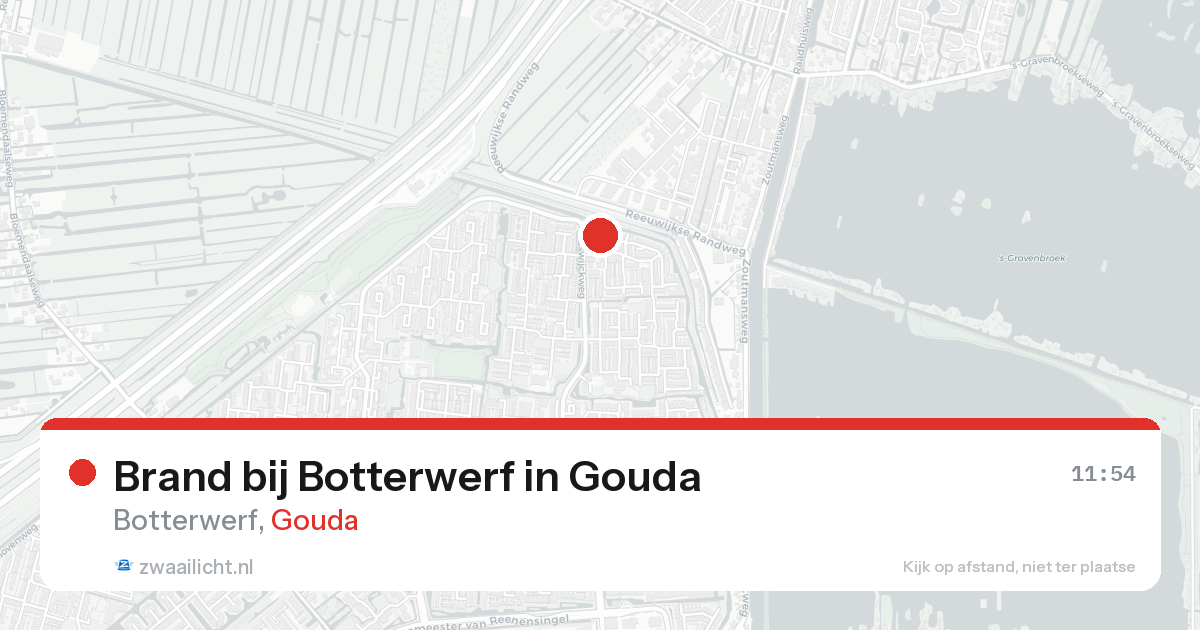 Brand bij Botterwerf in Gouda — 22 aug 2026