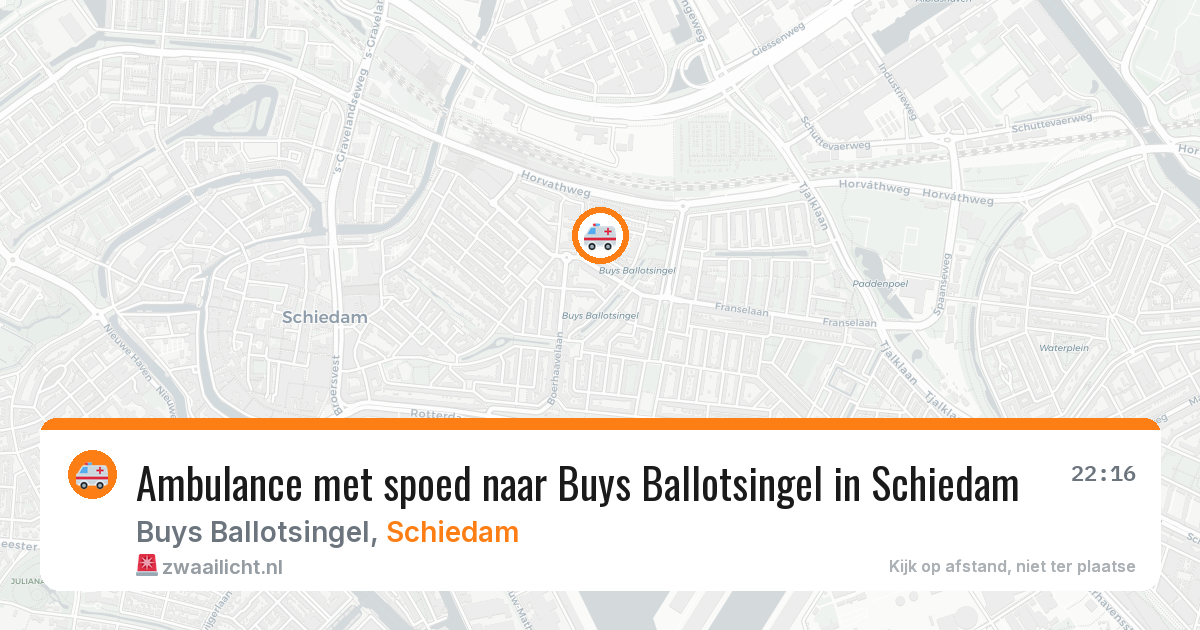 Ambulance met spoed naar Buys Ballotsingel in Schiedam — 17 mrt 2026