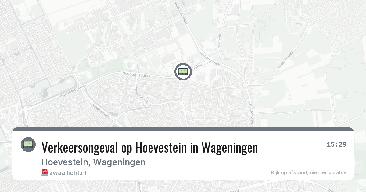 Verkeersongeval op Hoevestein in Wageningen — 18 jul 2026