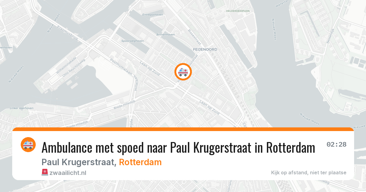 Ambulance met spoed naar Paul Krugerstraat in Rotterdam — 5 aug 2026