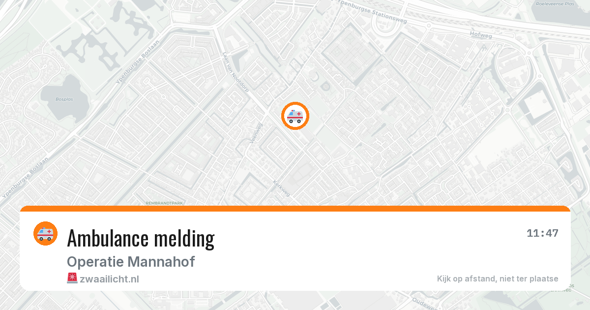Ambulance melding — 26 apr 2026